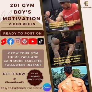 201 GYM Boys Motivation HD Video Reels | Canva Editable Reels Videos